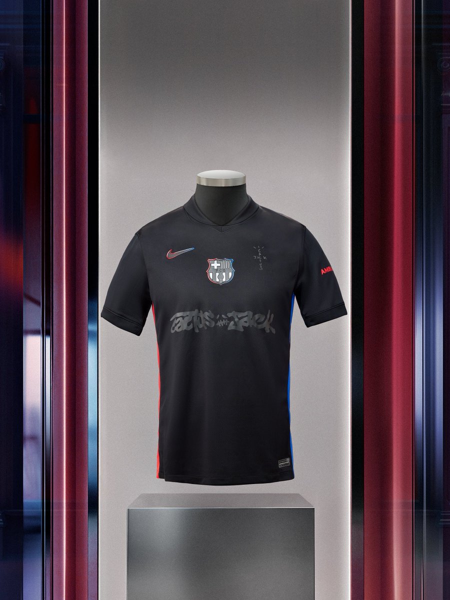 Camiseta Barcelona away negra 2024/25 TRAVIS SCOTT - PLAYER
