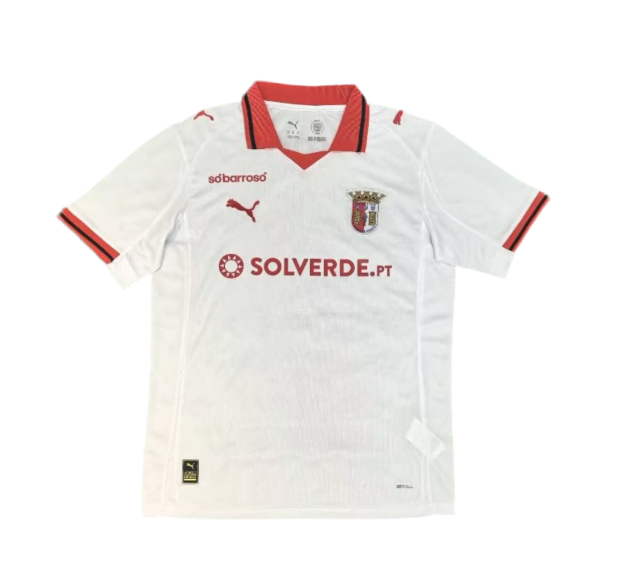 Camiseta Braga blanca alternativa 2025/26
