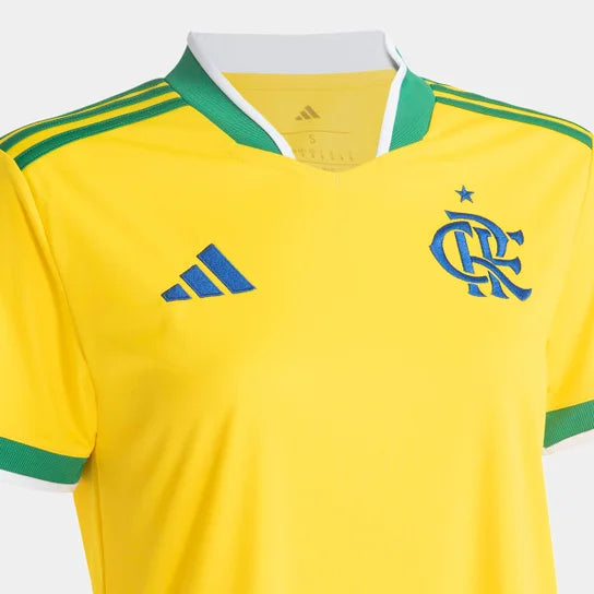 Camiseta FEMENINA Flamengo Brasil Copa del Mundo 2026- Amarilla