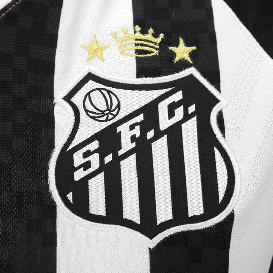 Camiseta Santos Away 2025/26 blanca/negro - FEMENINA