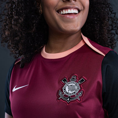 Camiseta Corinthians entrenamiento - burdeos 2026 FEMENINA