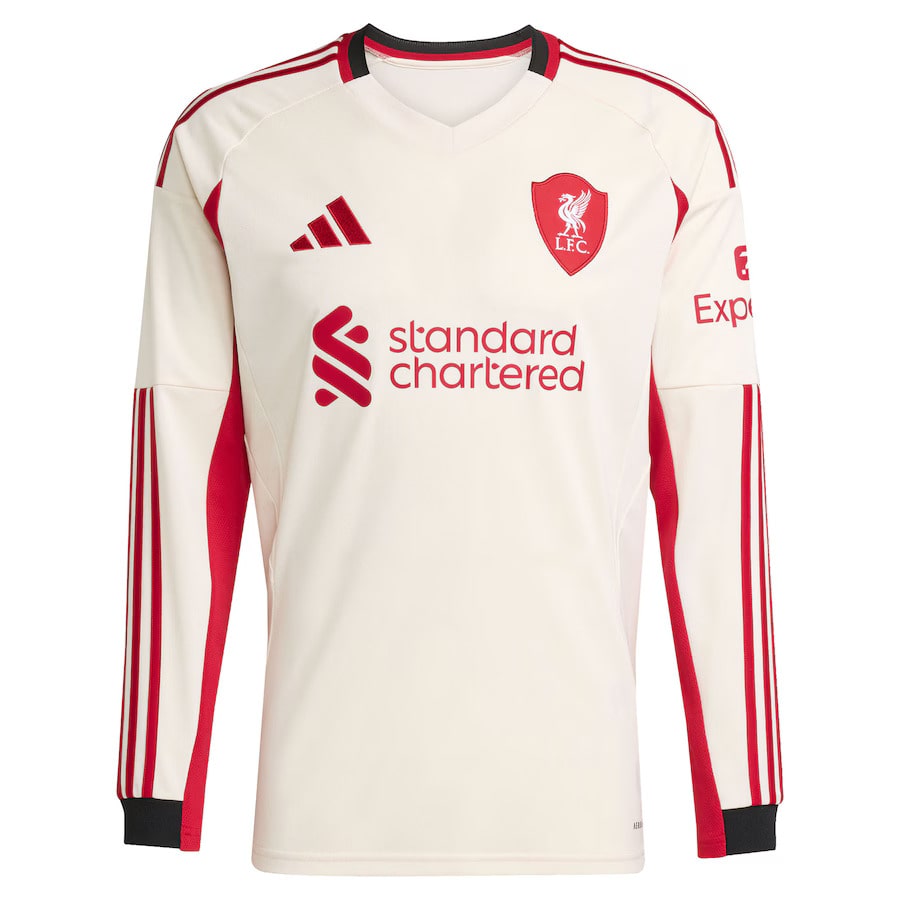 Camiseta Liverpool alternativa blanca 2025/26 - MANGA LARGA