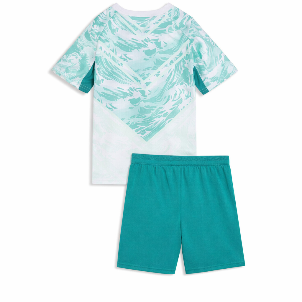 Conjunto infantil COM MEIAS Selección de Portugal alternativo verde - pantalón corto verde COPA DEL MUNDO 2026