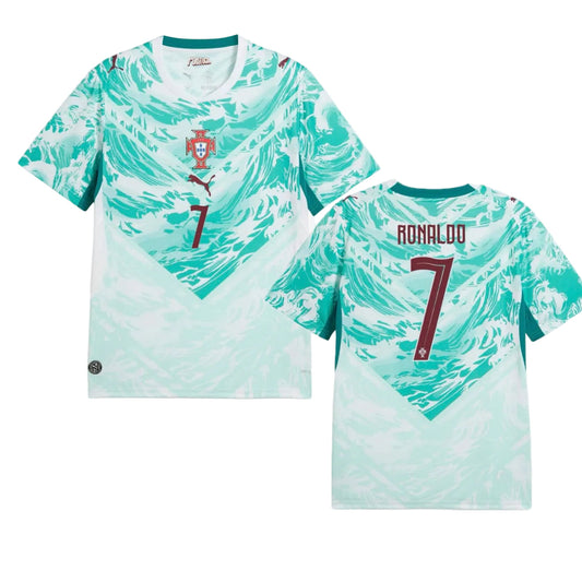 Camiseta Selección de Portugal RONALDO 7 alternativa azul COPA DEL MUNDO 2026
