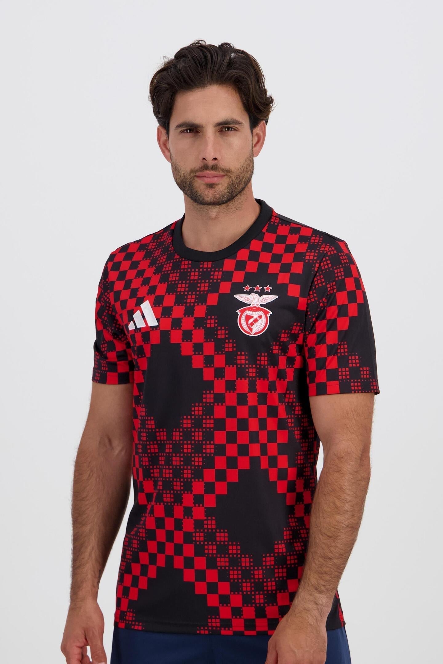 Camiseta pre-partido rojo/negro 2025/26
