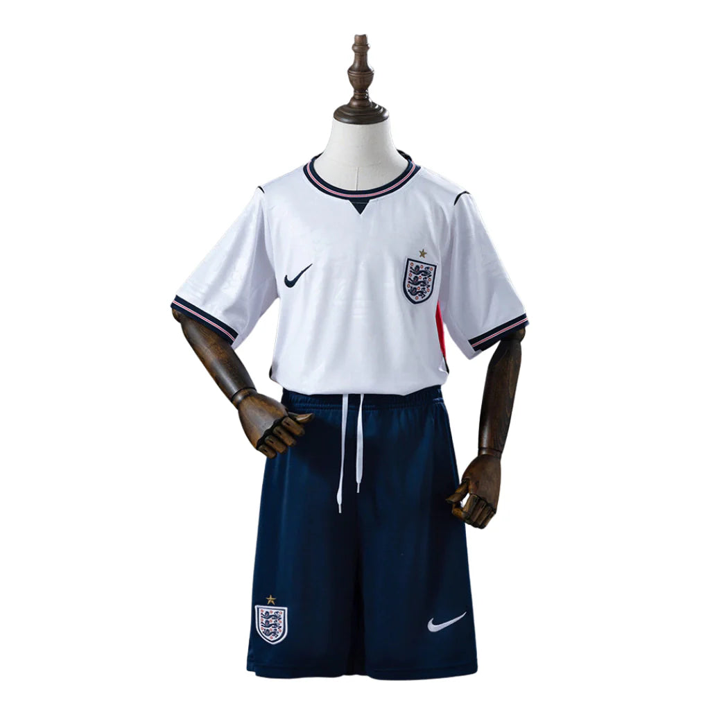 Conjunto infantil Selección Inglaterra principal blanca COPA DEL MUNDO 2026