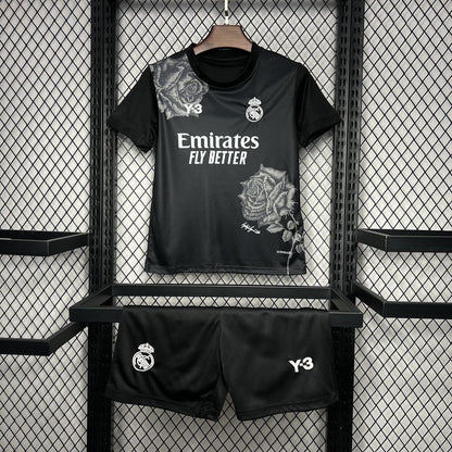 Conjunto Infantil Real Madrid Y3 Rose Edición Negra 2024/25