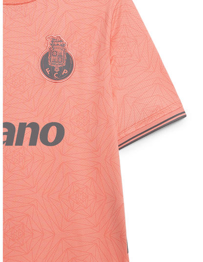 Camiseta segundo equipación rosa 2025/26 síbolo bordado