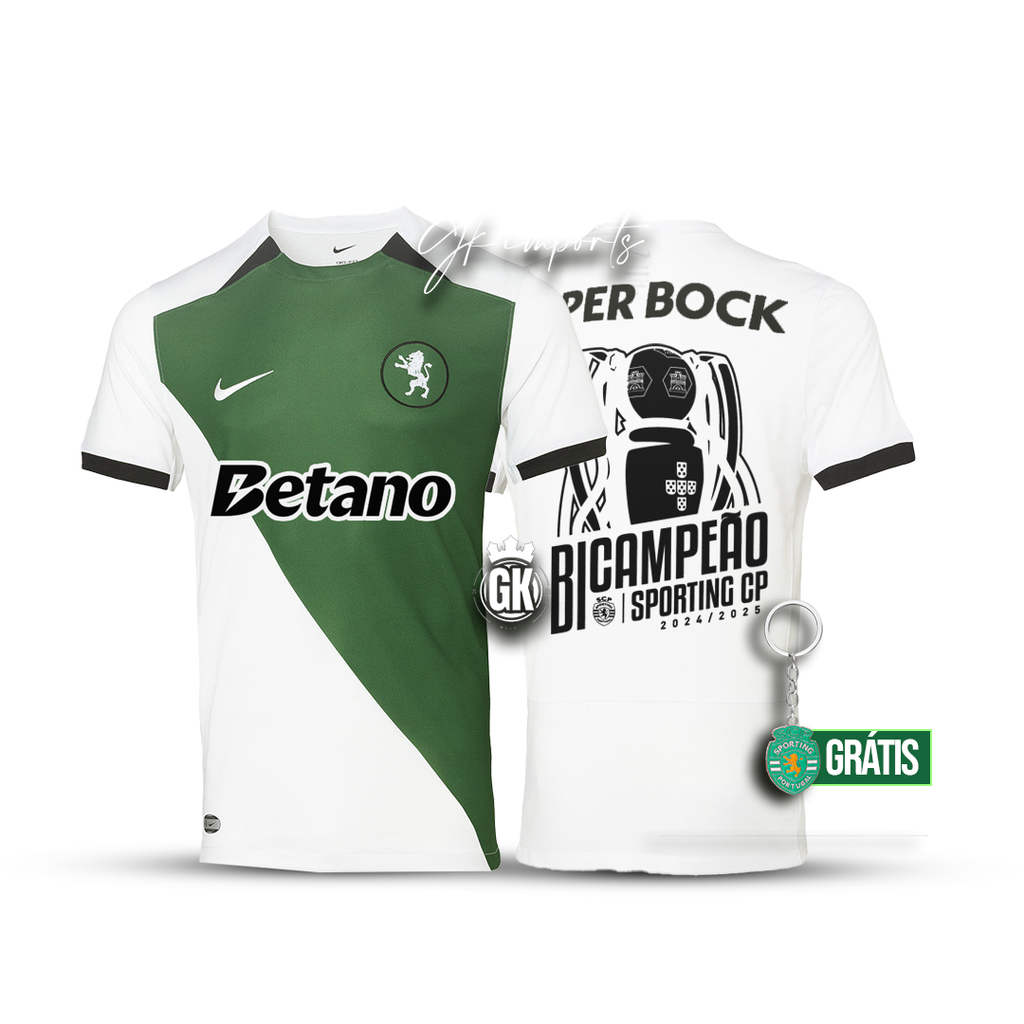 Camiseta BICAMPEÓN stromp verde/blanca 2024/25