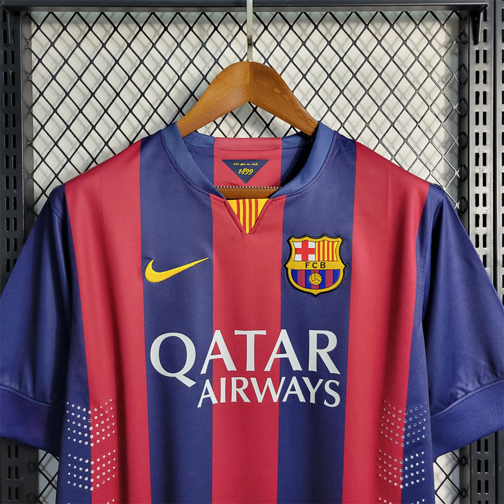 Camiseta Barcelona Local Retro 2014/15 - Roja y Azul