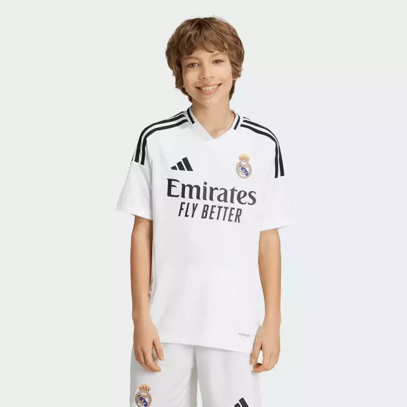 Conjunto Infantil Real Madrid local blanco 2024/25