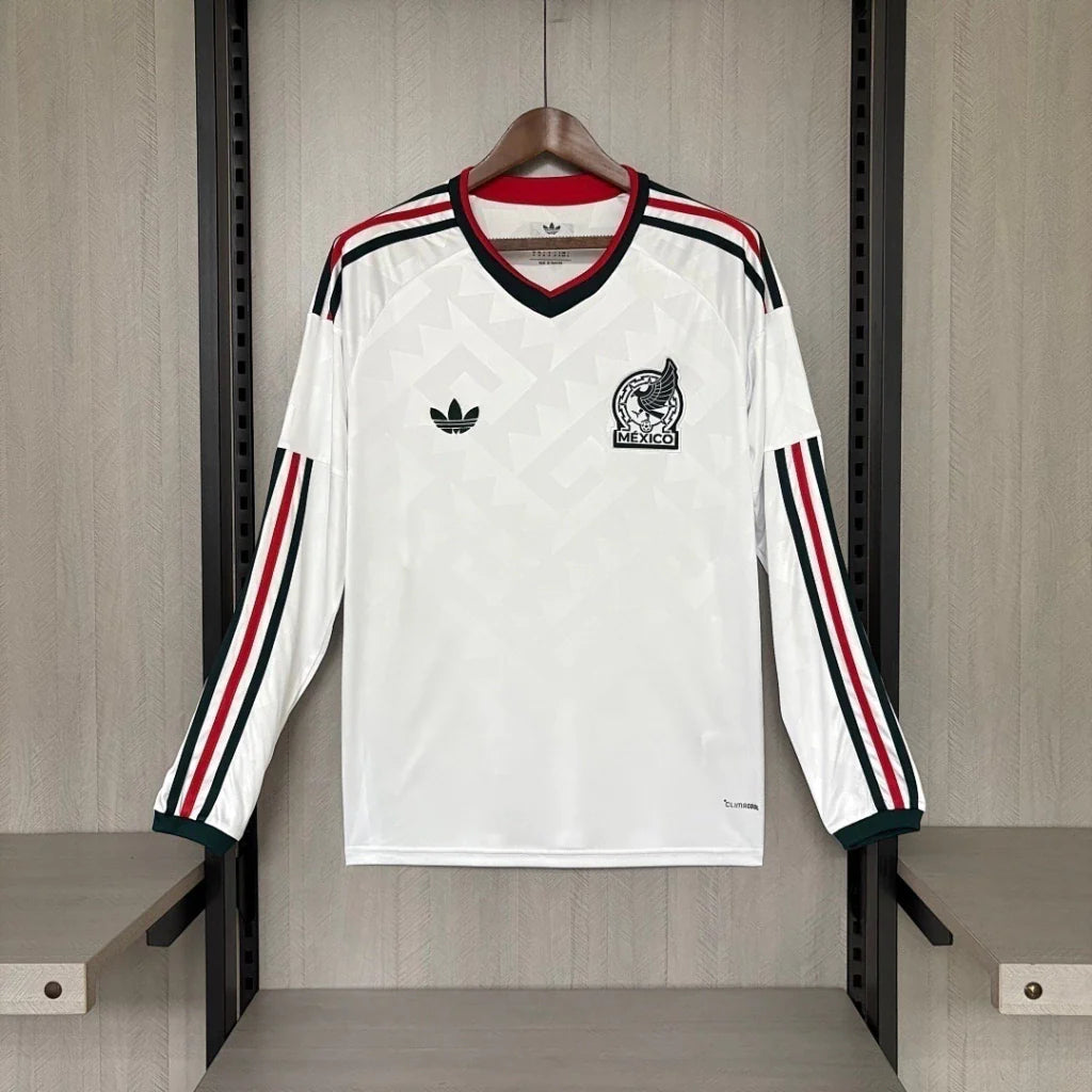 Camiseta Selección de México MANGA LARGA alternativa  blanca - Copa del Mundo 2026