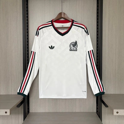 Camiseta Selección de México MANGA LARGA alternativa  blanca - Copa del Mundo 2026