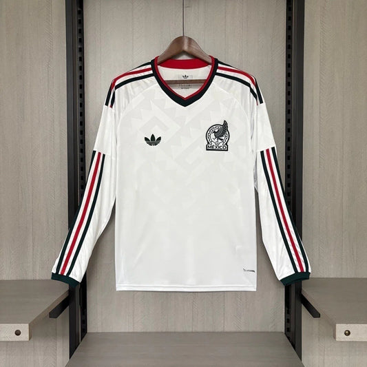 Camiseta Selección de México MANGA LARGA alternativa  blanca - Copa del Mundo 2026
