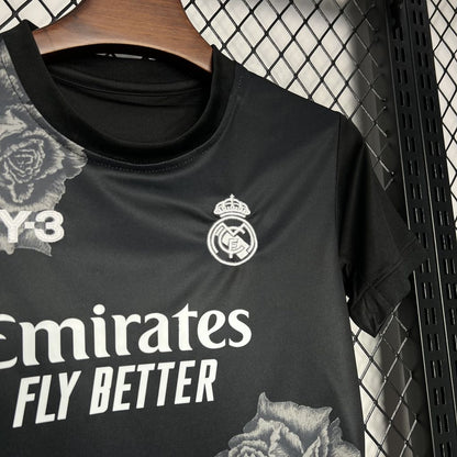 Conjunto Infantil Real Madrid Y3 Rose Edición Negra 2024/25