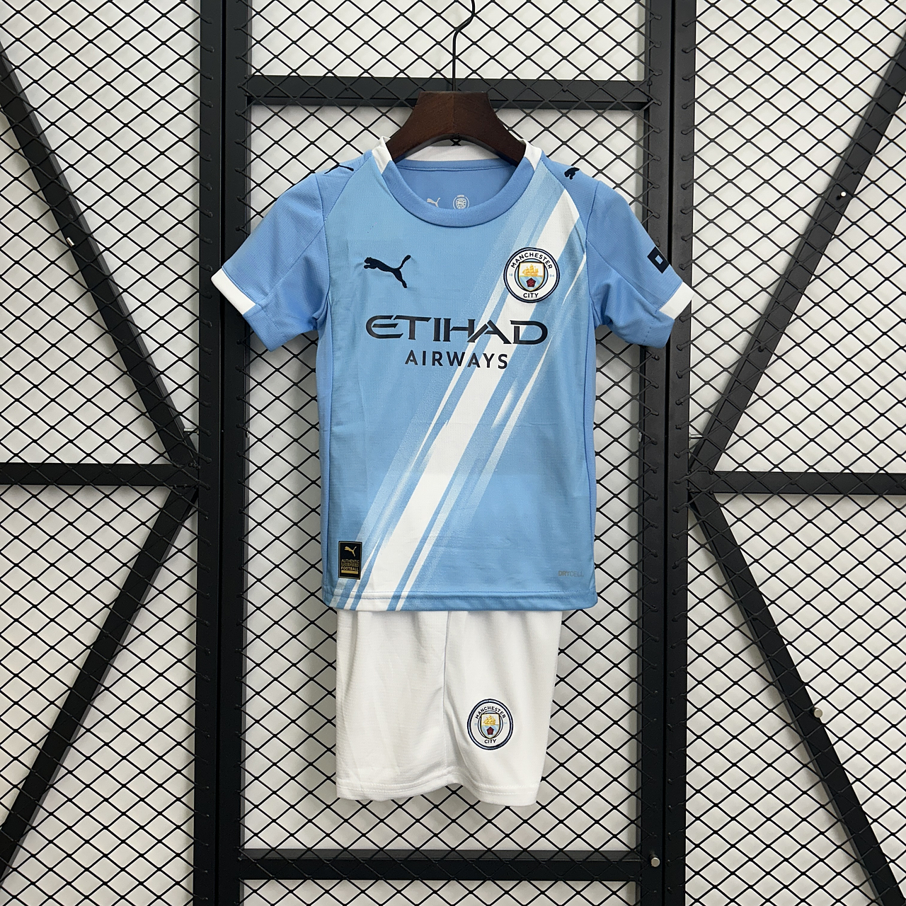 Conjunto Infantil Manchester City local 2025/26 azul