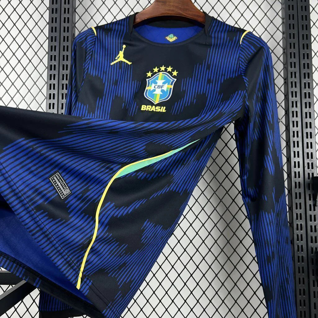 Camiseta Selección de Brasil MANGA LARGA alternativa azul - Copa del Mundo 2026