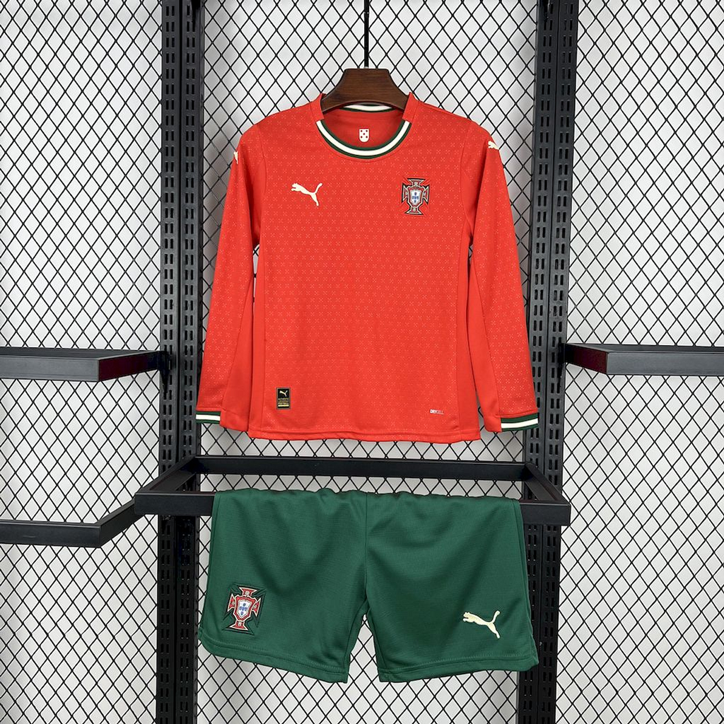Conjunto infantil MANGA COMPRIDA Selección de Portugal roja local 2025