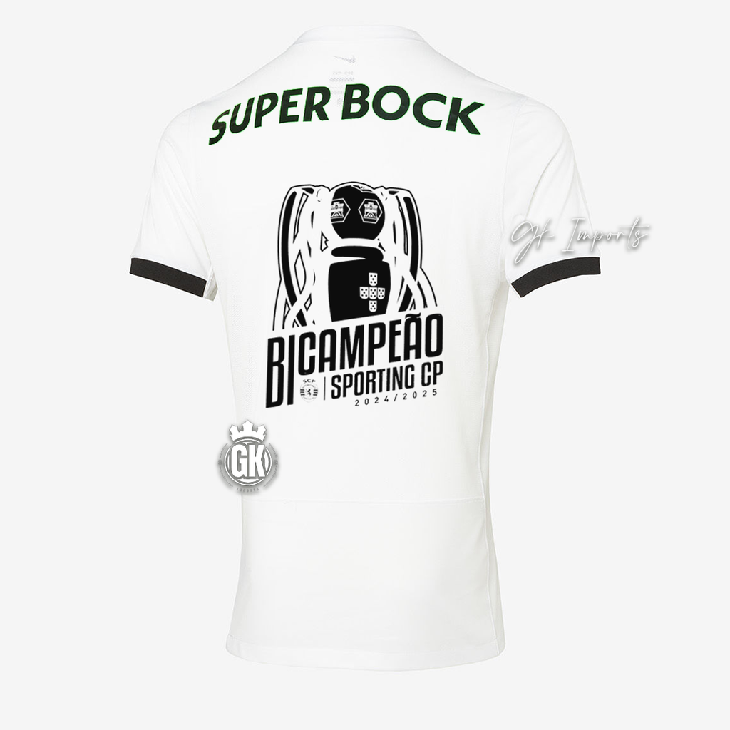 Camiseta BICAMPEÓN stromp verde/blanca 2024/25
