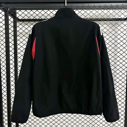 Chaqueta negro y rojo 2025/26 cremallera completa