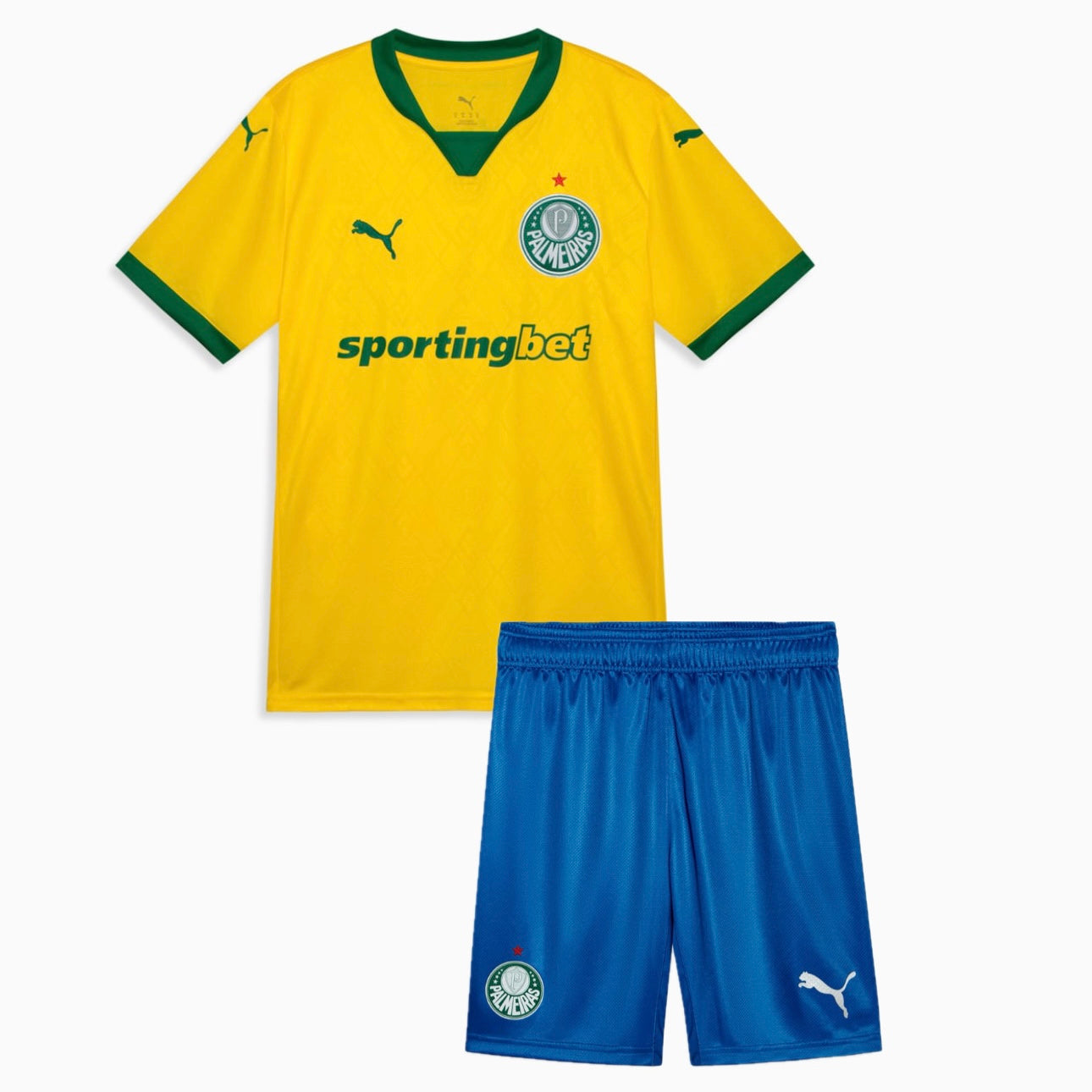 Conjunto Infantil Palmeiras amarilla third 2025/26