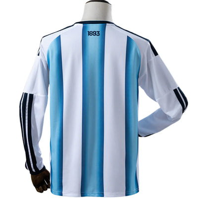 Camiseta Selección de Argentina MANGA LARGA principal blanca/azul - Copa del Mundo 2026