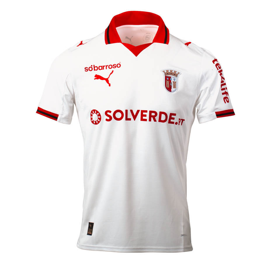 Camiseta Braga blanca alternativa 2025/26