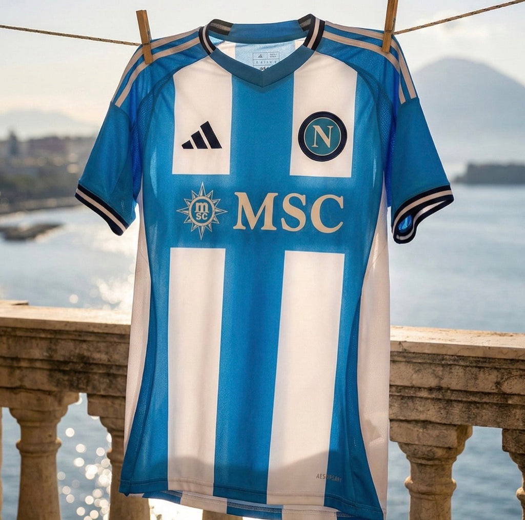 Camiseta Napoles azul y blanca 2026/27 - napoli