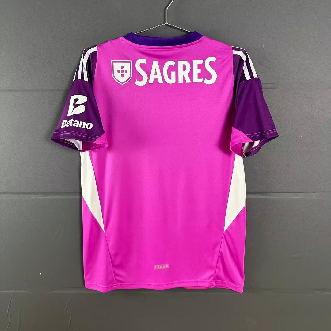 Camiseta portero morada y rosa 2025/26