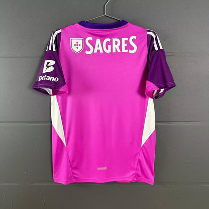 Camiseta portero morada y rosa 2025/26