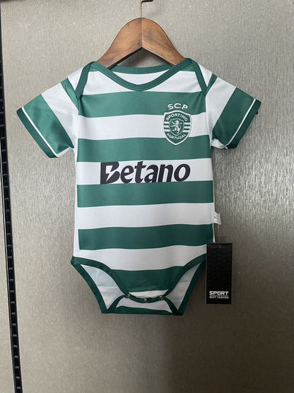 Body bebé S C P principal verde y blanco - 2025/26