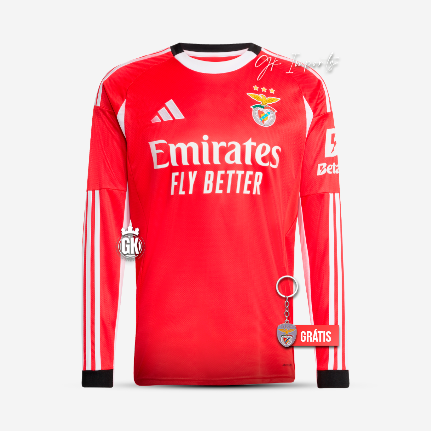Camiseta principal MANGA COMPRIDA roja 2025/26
