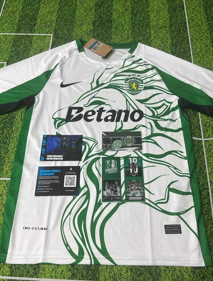 Camiseta león concept blanca y verde 2025/26