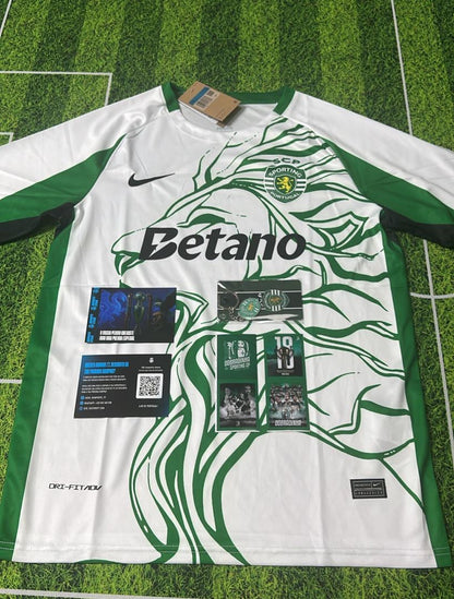 Camiseta leão concept blanca y verde 2025/26