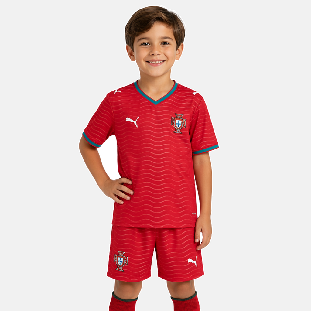 Conjunto infantil Selección de Portugal principal COPA DEL MUNDO 2026 - roja