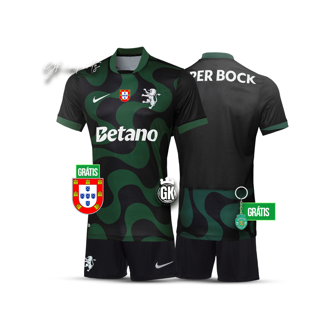 Conjunto infantil alternativo negro 2025/26