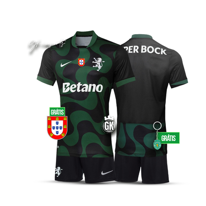 Conjunto infantil alternativo negro 2025/26