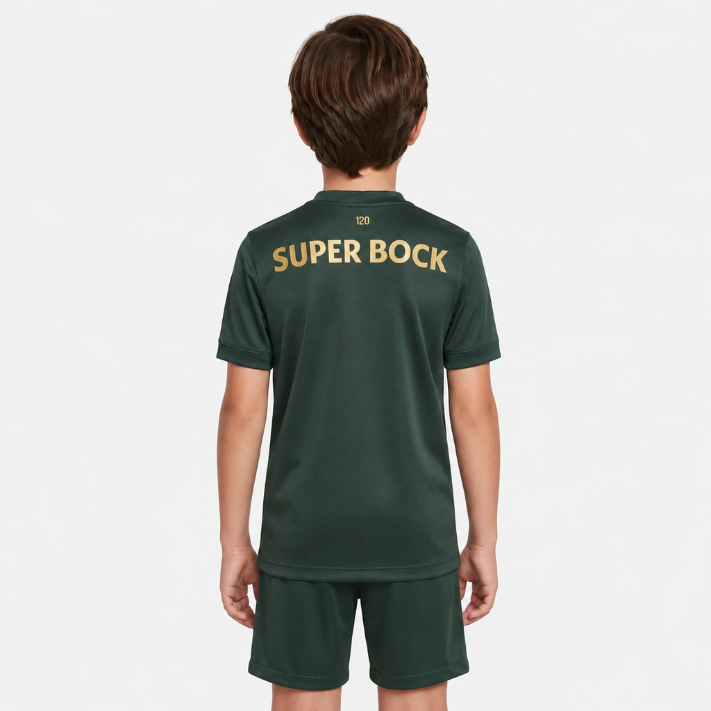 Conjunto infantil S C P conmemorativa 120 años verde 2026/27 - [preventa: 11 a 22 días hábiles]