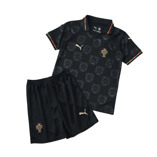 Conjunto infantil Selección de Portugal edición especial pantera negra EUSÉBIO negra 2025/26