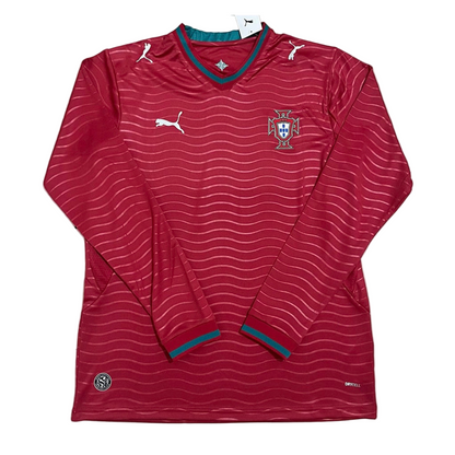 Camiseta Selección Portugal MANGA LARGA principal copa del mundo 2026 roja