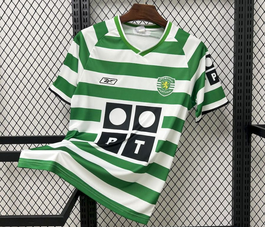 Camiseta retro principal 2003/04 verde y blanca