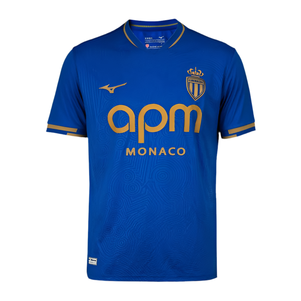 Camiseta AS Mônaco alternativa azul 2025/26