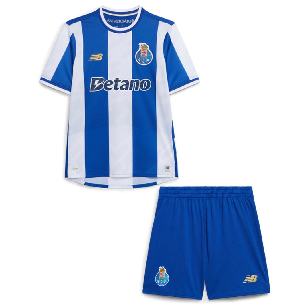 Conjunto infantil principal azul y blanco 2025/26