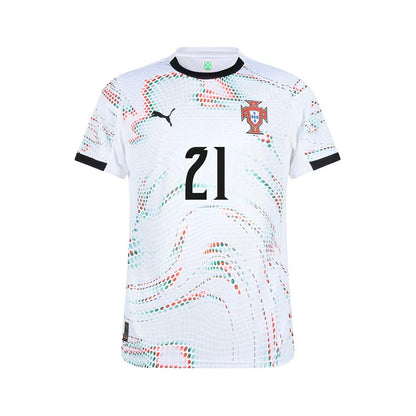 Camiseta DIOGO J 21 Selección Portugal blanca alternativa 2025