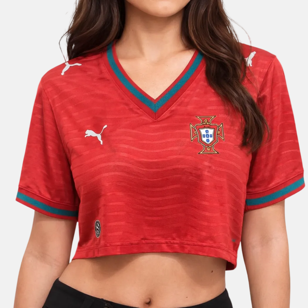 CROPPED FEMENINO Portugal principal rojo 2025/26