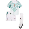 Conjunto infantil COM MEIAS Selección de Portugal alternativo verde - pantalón corto blanco COPA DEL MUNDO 2026 - azul