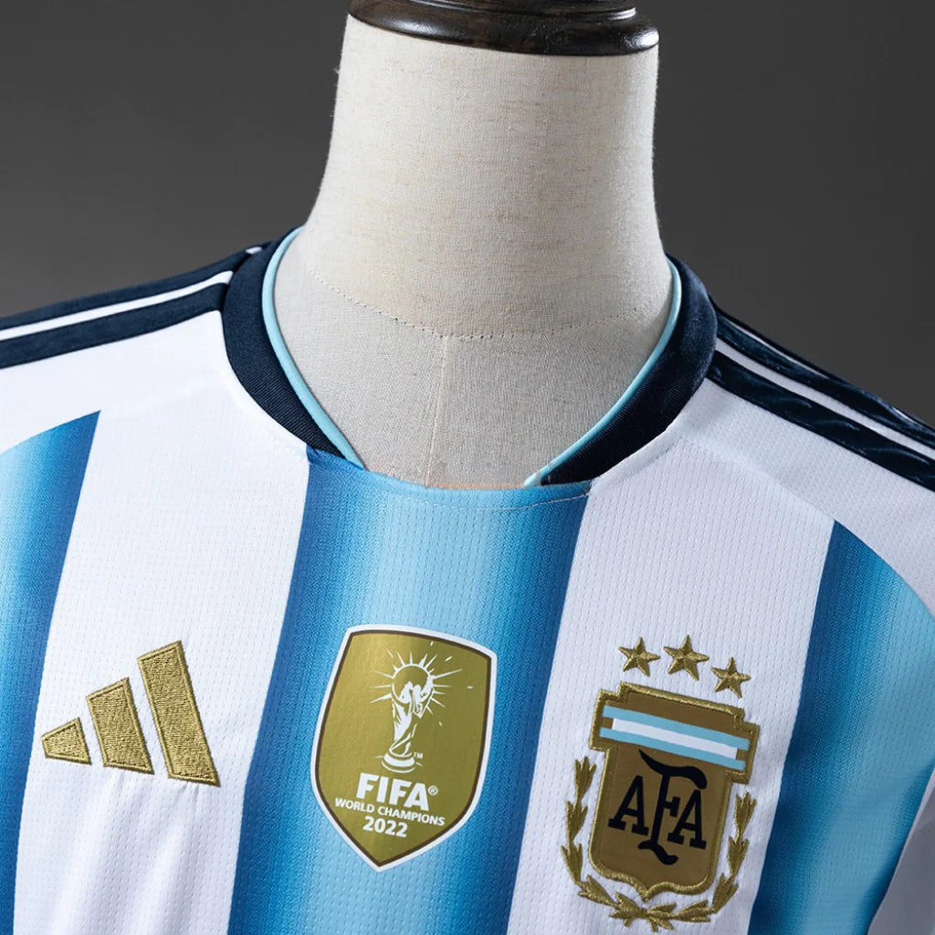 Camiseta Selección de Argentina MANGA LARGA principal blanca/azul - Copa del Mundo 2026