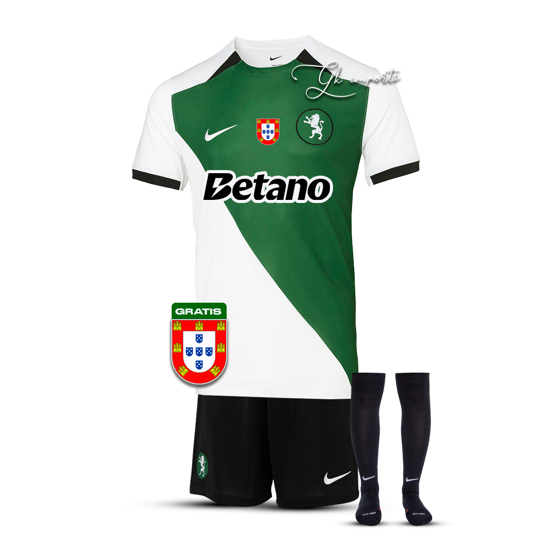 Conjunto infantil COM MEIAS STROMP verde/blanca 2024/25