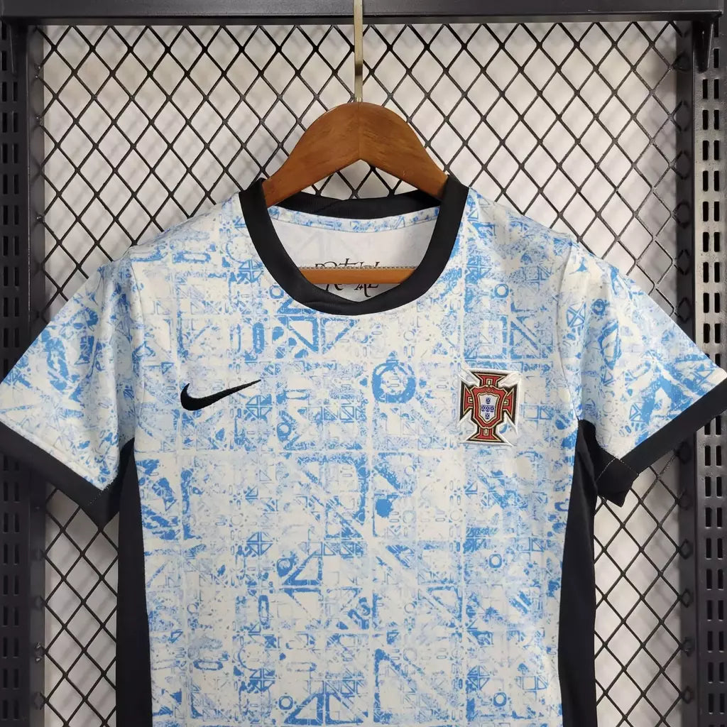 Conjunto infantil Portugal Azul Visitante Euro 2024