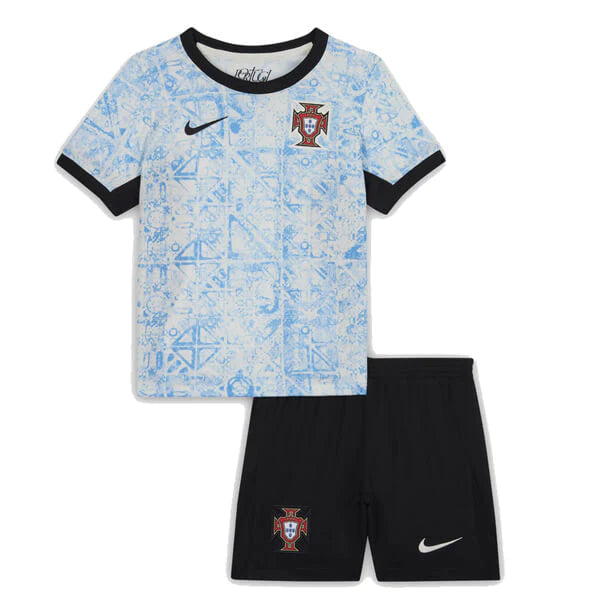 Conjunto infantil Portugal Azul Visitante Euro 2024